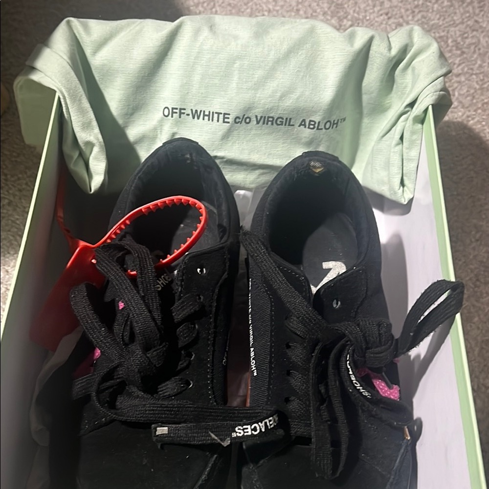 Off-White Black Suede Sneakers